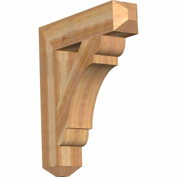 Ekena Millwork 6 in. x 32 in. x 28 in. Western Red Cedar Olympic Craftsman Rough Sawn Bracket