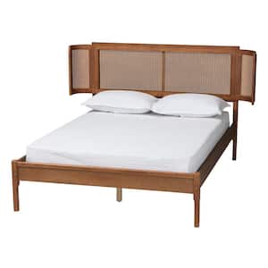 Eridian Brown Wood Frame Full Platform Bed