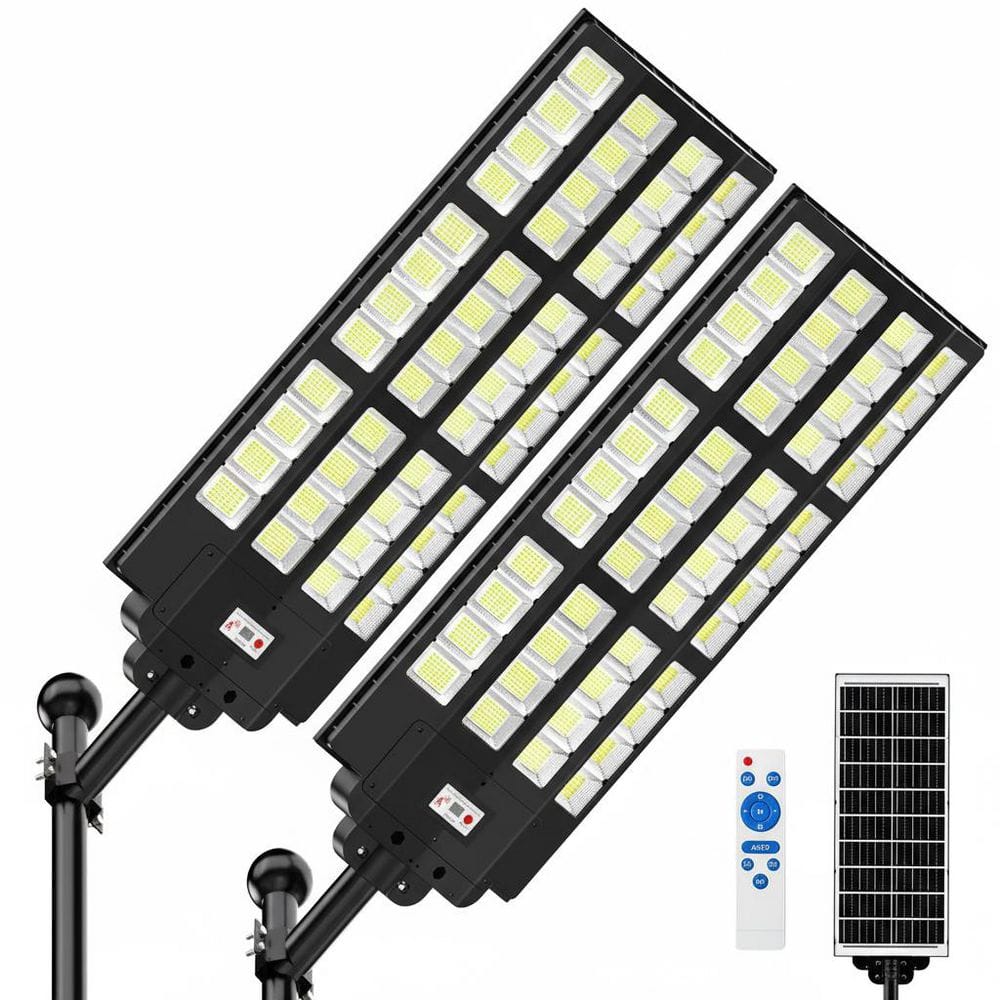 15000W 24000 Lumen LED Solar Street Work Light Outdoor Motion Sensor Remote Control Waterproof 2 Pack price history on PriceWatchPro
