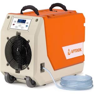 180 pt. 6000 sq. ft. Commercial Dehumidifier in Oranges with Drain Hose and Pump for Basement Garage Warehouse