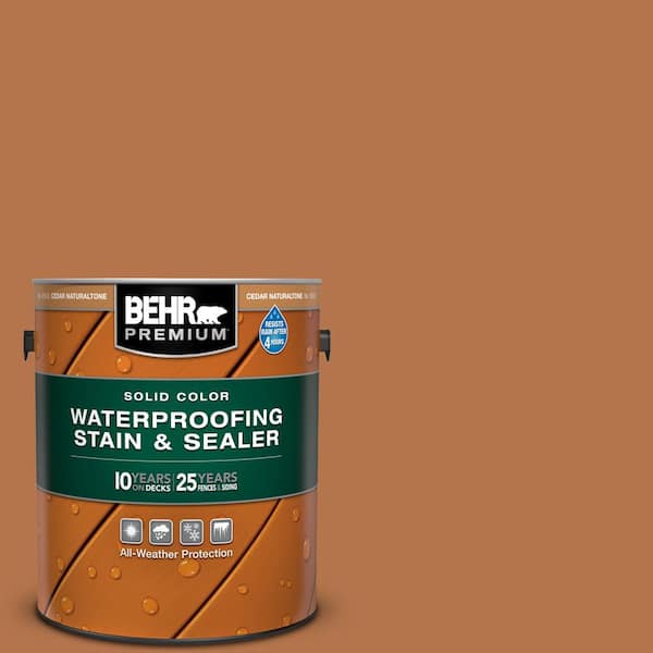 BEHR PREMIUM 1 Gal. #SC-533 Cedar Naturaltone Solid Color Waterproofing Exterior Wood Stain and Sealer