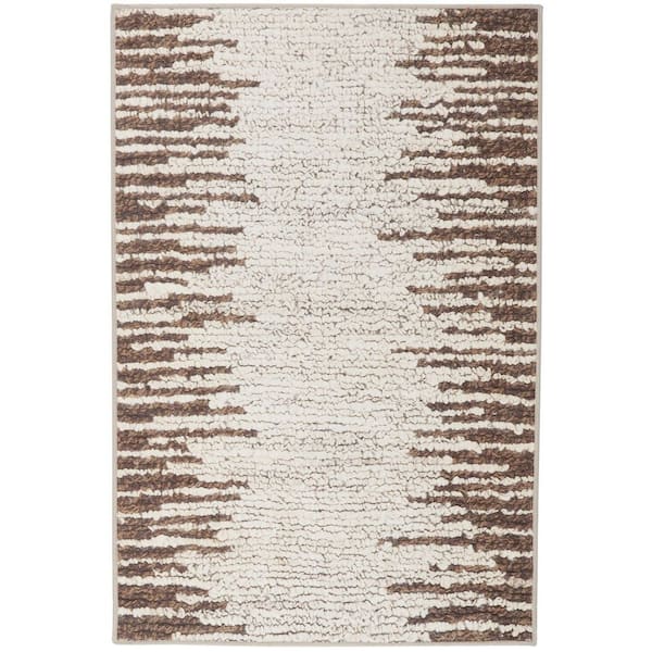 Moss Machine Washable Russet 2.6 ft. x 8 ft. Indoor Area Rug