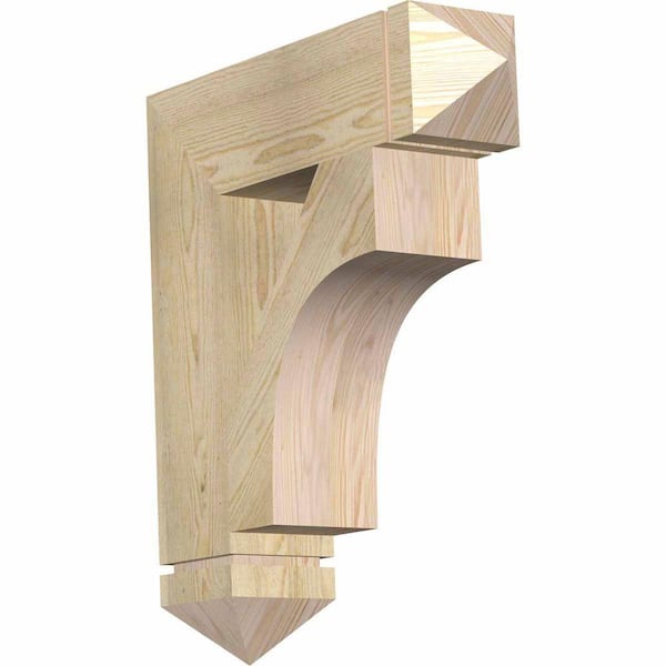 Ekena Millwork 6 in. x 28 in. x 24 in. Douglas Fir Westlake Arts and Crafts Rough Sawn Bracket