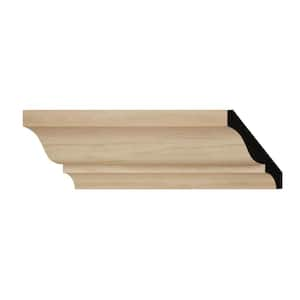 WM49 2.09 in. D x 3 in. W x 6 in. L Wood (White Oak) Crown Moulding Sample