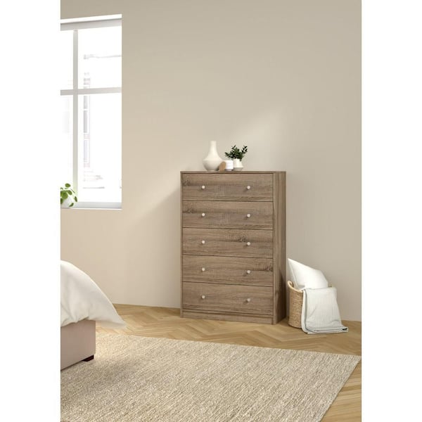HOME IMPORTS EMPORIUM Truffle 5 Drawers 11.73 in. Chest of Drawers