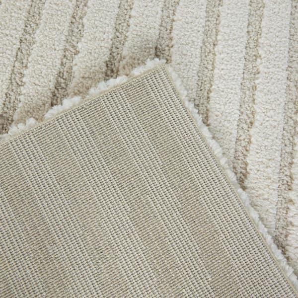 Modern Braided Small Area Wool Rug – 100% Natural for Living Room &  Bedroom, Soft & Durable Rug, Resilient & Luxurious, Beige, 5.25x7.55 ft