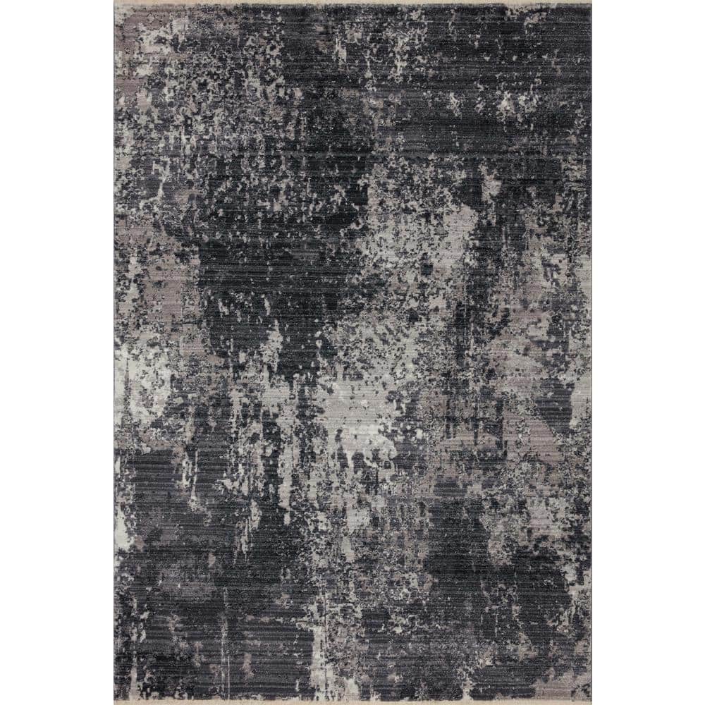 Samra Charcoal/Silver 9 ft. 6 in. x 13 ft. 1 in. Modern Abstract Marble Area Rug price history on PriceWatchPro