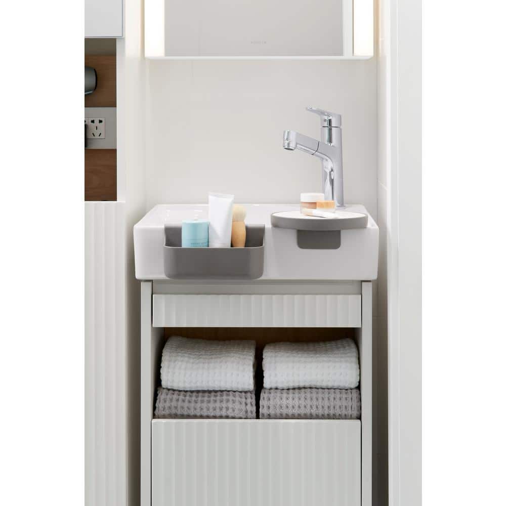 White 22-3/4" Wall-Hung Bathroom Vanity Cabinet