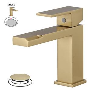 BWE Single-Handle Single-Hole Farmhouse Bathroom Faucet Bathroom Drip-Free Lavatory RV Sink ...