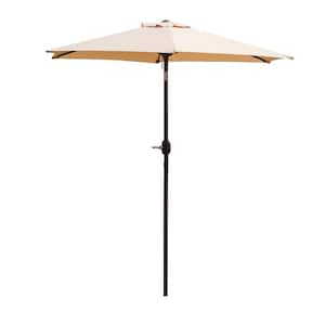 7.5 ft. Outdoor Patio Umbrella with Button Tilt in Beige