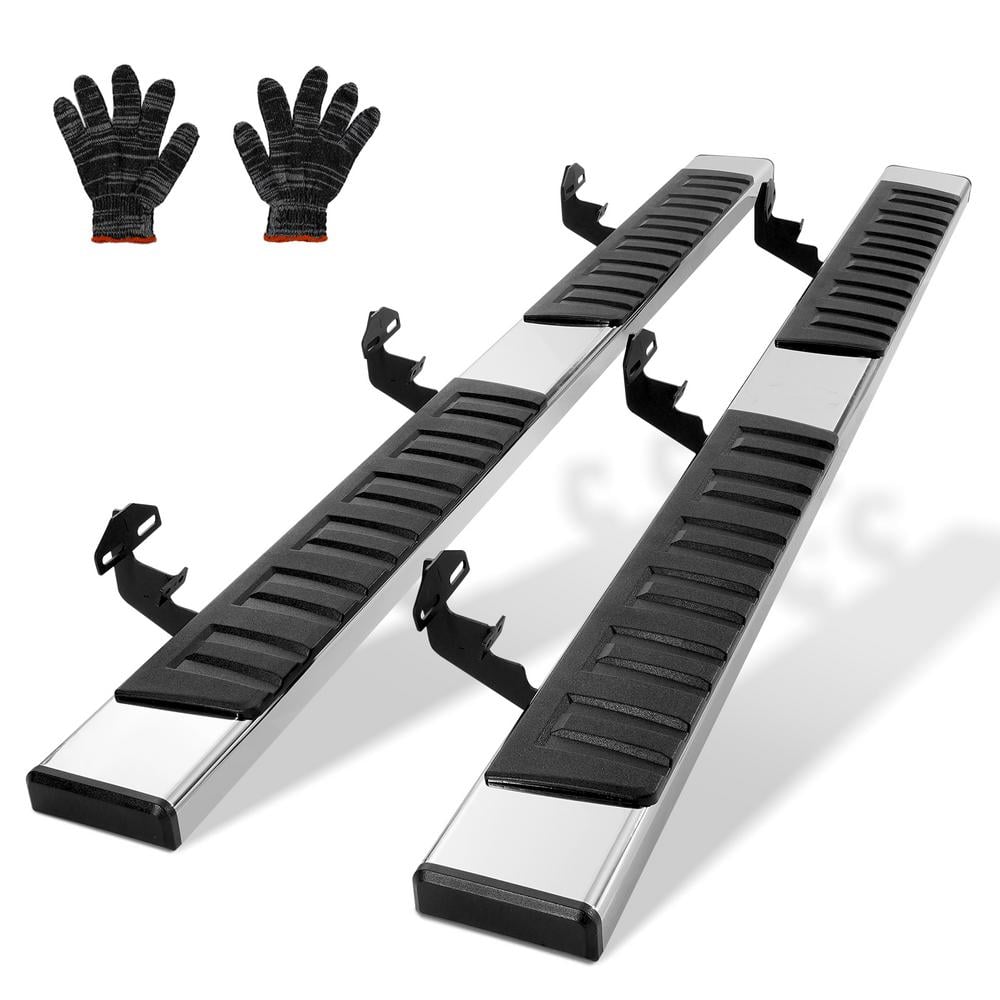 Running Boards, 6 in. Step Bars Compatible with Ford Crew Cab Super Duty Crew Cab, Stainless Steel Side Steps Nerf Bars price history on PriceWatchPro