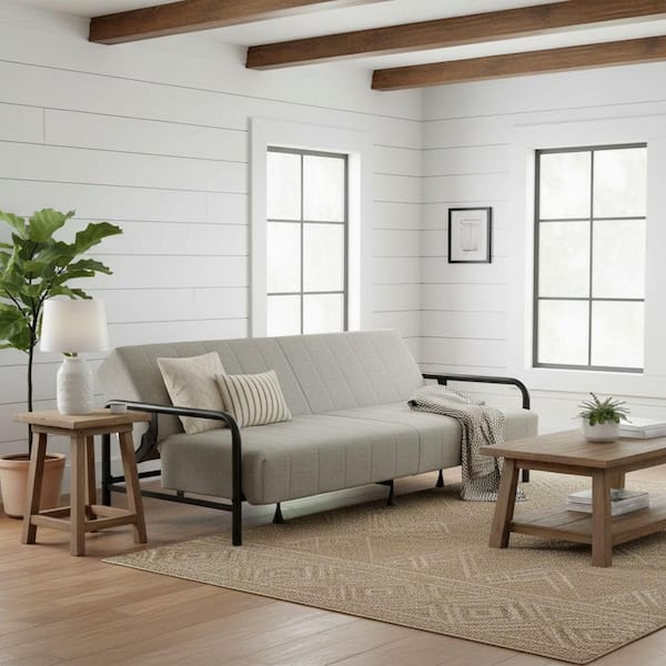 CLICASO 78.7 in. Frame 2-Seat Modern Loveseat with Adjustable Backrest and Independent Spring Cushion in Greige Grey