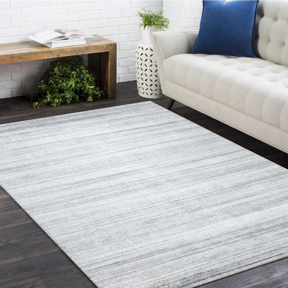 Heather Stripe Hand-Knotted Wool & Viscose 8' x 10' Area Rug