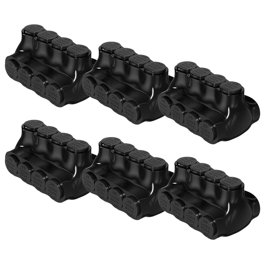 "2/0-6AWG Wire Range 4 Port Dual Entry Insulated Splice Multi Tap Connector with 3/16"" Allen Hex 600-Volt Rating (6-Pack)" price history on PriceWatchPro