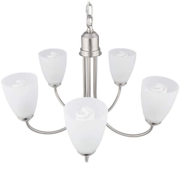 Progress Lighting Gather 3-Light Brushed Nickel Transitional Chandelier