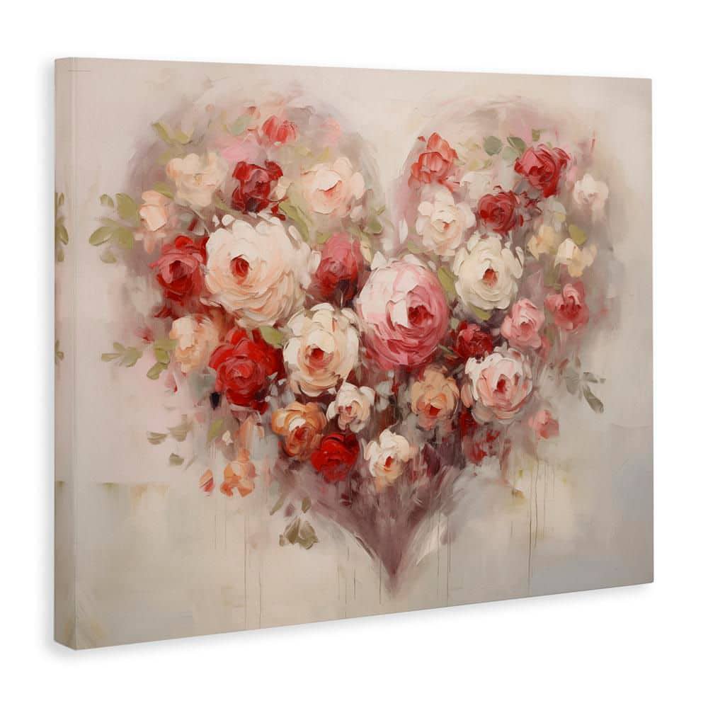 Valentine Roses Heart by Arlington Prints Unframed Nature Graphic Art Print 30 in. x 40 in. price history on PriceWatchPro