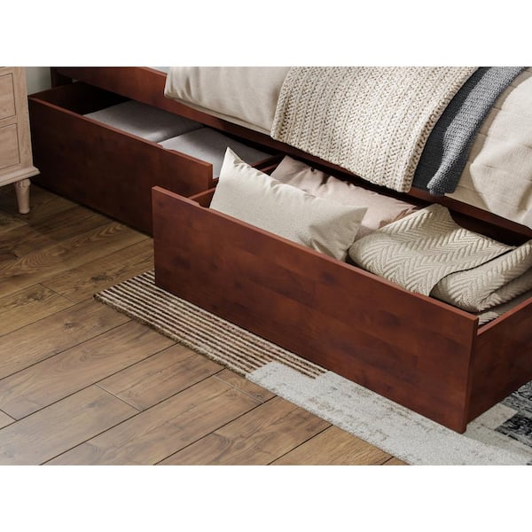 AFI Urban Twin-Full Walnut Bed Drawers