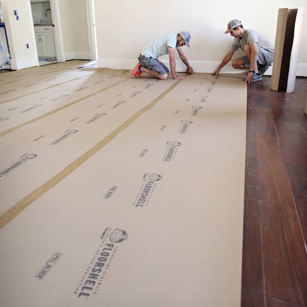Temporary Surface Protection - White Top Flooring Paper - Trimaco