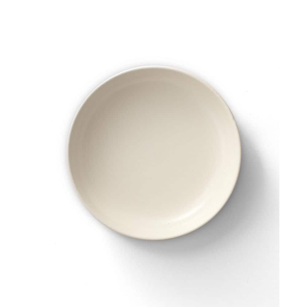 Matte Off-White Ceramic 40-Ounce Pasta and Salad Bowl Set