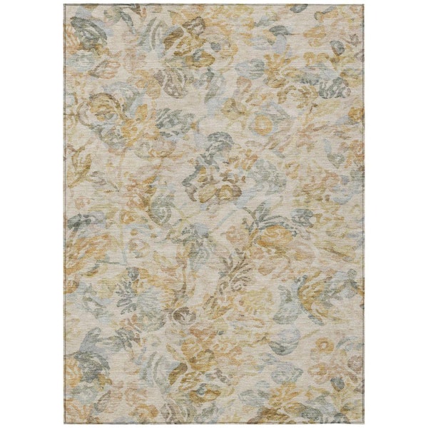 Chantille Machine Washable Indoor/Outdoor Abstract ACN2723 Wheat 10 ft. x 14 ft. Area Rug