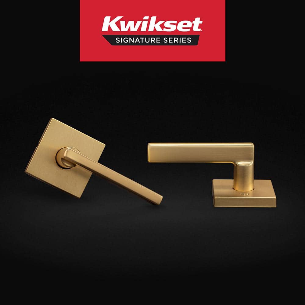 Satin Brass Contemporary Passage Door Handle Lever