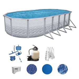 Liberty 12 ft. x 24 ft. Oval 52 in. Deep Hard Sided Above Ground Deluxe Pool Package