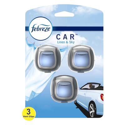 0.06 oz. Linen and Sky Car Vent Clip Air Freshener (3-Pack)