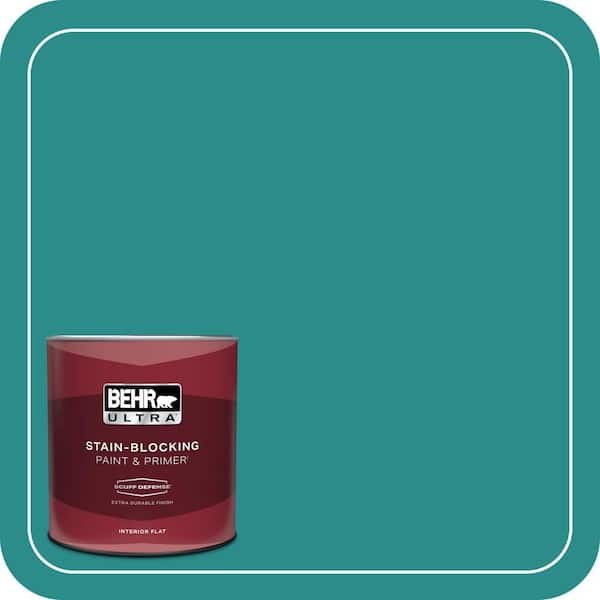 BEHR ULTRA 1 qt. Home Decorators Collection #HDC-FL13-12 Taos Turquoise Extra Durable Flat Interior Paint & Primer