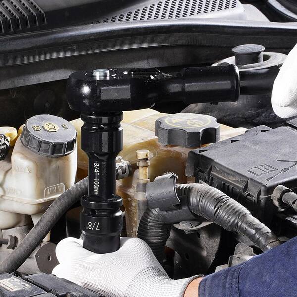3/4 in. Drive Impact Socket Set, 27-Pieces SAE 7/8 in. to 2 in. and Metric 22 mm to 50 mm, 6-Point Cr-V Alloy Steel