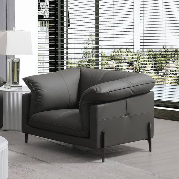 Acme Furniture Tadi Black Top Grain Leather Leather Arm Chair Set