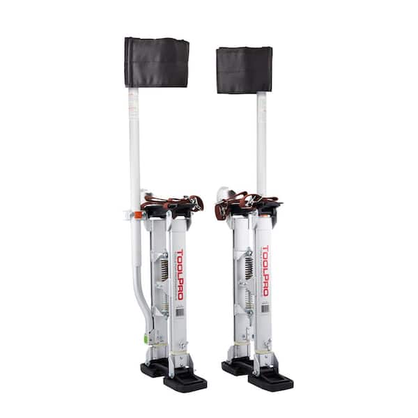 18 in. to 30 in. Aluminum Drywall Stilts with Soft Straps
