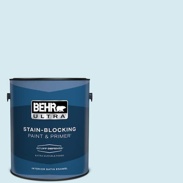 BEHR ULTRA 1 gal. #530A-1 Snowdrop Extra Durable Satin Enamel Interior Paint & Primer