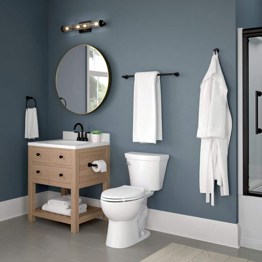 Wake Matte Black 5-Piece Metal Bathroom Hardware Set