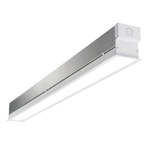 18W 4' Integrated LED Aluminum Commercial Grade White Linear Strip Light 2234 Lumens (3500K) w/End Cap