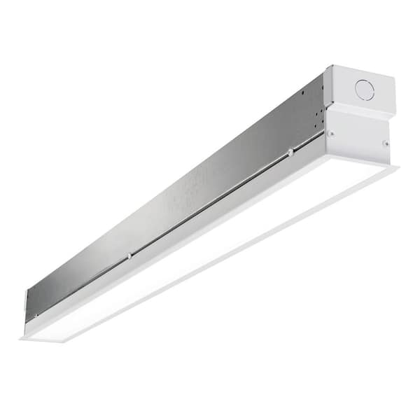 Metalux 18W 4' Integrated LED Aluminum Commercial Grade White Linear Strip Light 2234 Lumens (3500K) w/End Cap