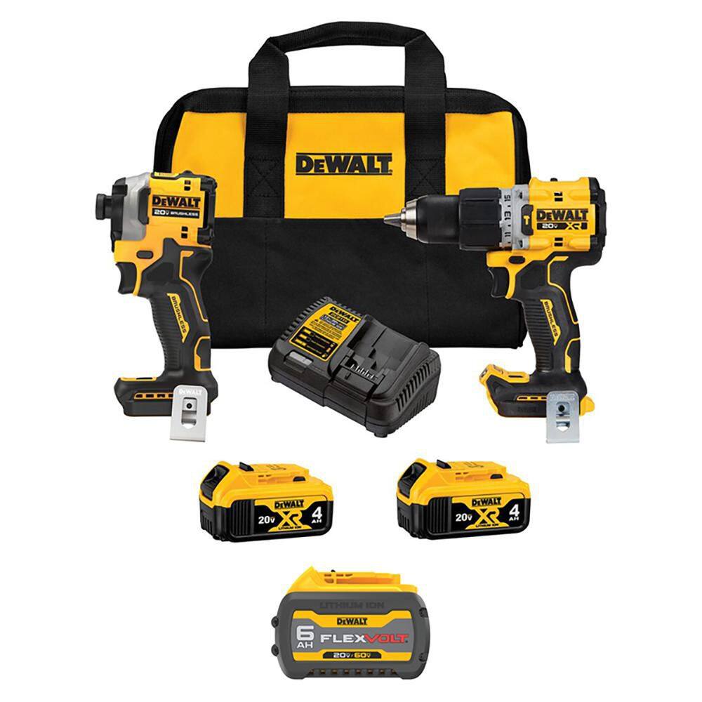 20V Max Lithium-Ion Cordless 3-Tool Combo Kit with (3) Flexvolt 6.0 Ah Batteries and Charger