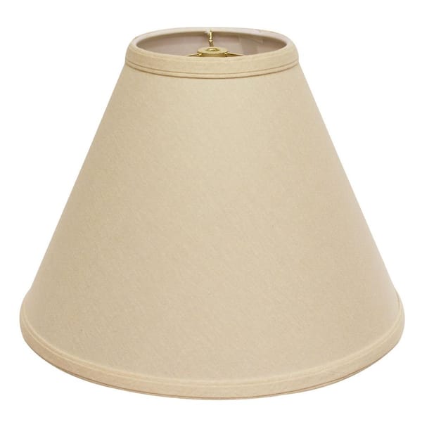 13 in. Beige Linen Drum Lamp Shade with Washer Fitter