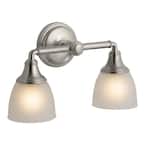 KOHLER Devonshire 2 Light Brushed Nickel Indoor Bathroom Vanity Light ...