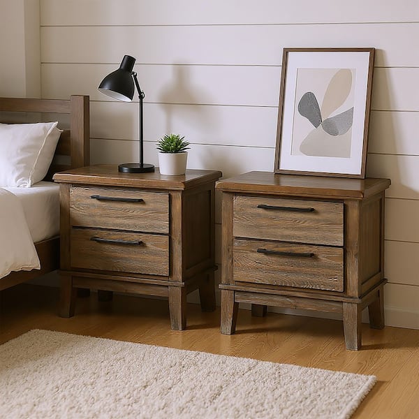 New Classic Furniture Cagney Vintage 2-Drawer Nightstand (Set of 2)