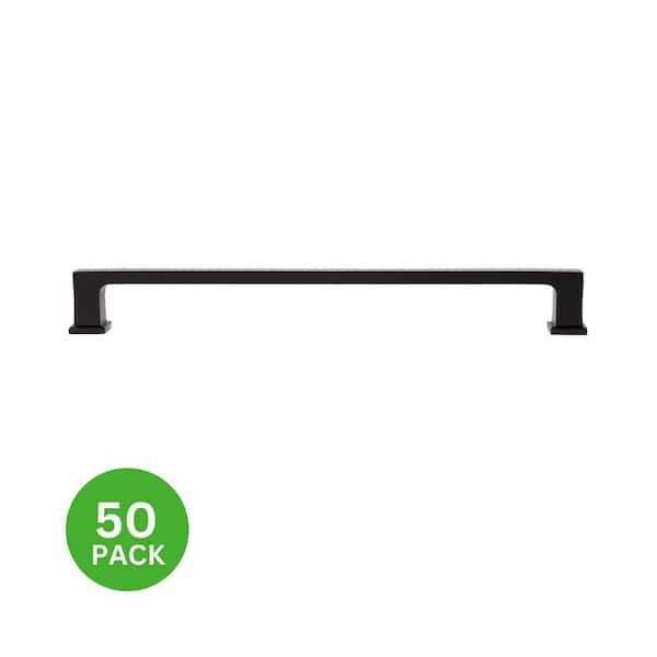 50-Pack Chelsey 8 in. (203 mm) Center-to-Center Classic Matte Black Bar Drawer Pull