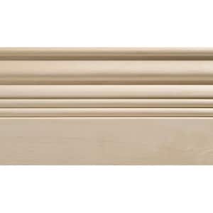 OML21-8FTWHW 0.5 in. D x 4 in. W x 96 in. L Unfinished White Hardwood Base Moulding