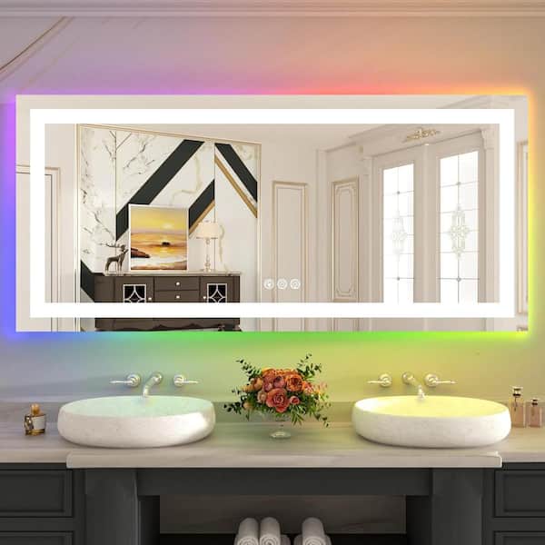 Sleek 30 in. W x 60 in. H Frameless Wall Mounted Vanity Bathroom Mirror in Glass Sleek 30 in. W x 60 in. H Frameless Wall Mounted Vanity Bathroom Mirror in Glass