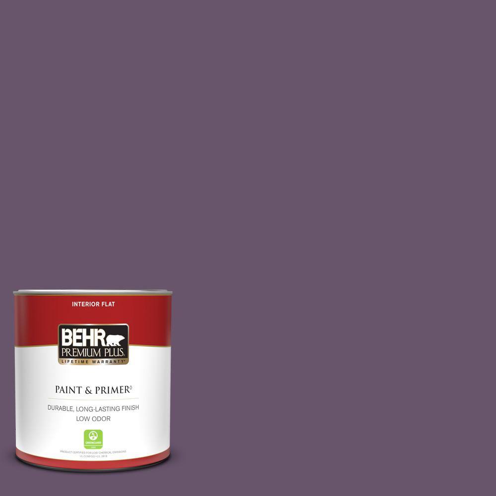 Behr Premium Plus 1 Qt M100 6 Vintner Flat Low Odor Interior Paint Primer 130004 The Home Depot