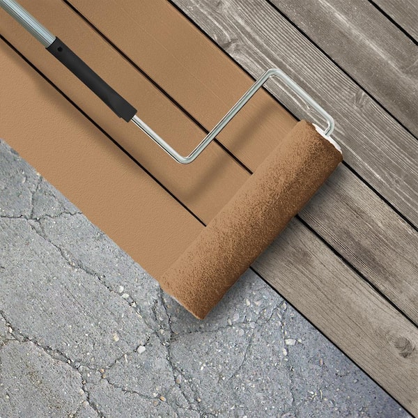 5 gal. #AE-23 Light Oak Low-Lustre Enamel Interior/Exterior Porch and Patio Floor Paint