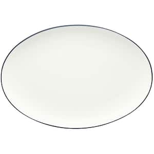 Colorwave Navy 16 in. (Blue) Stoneware Oval Platter