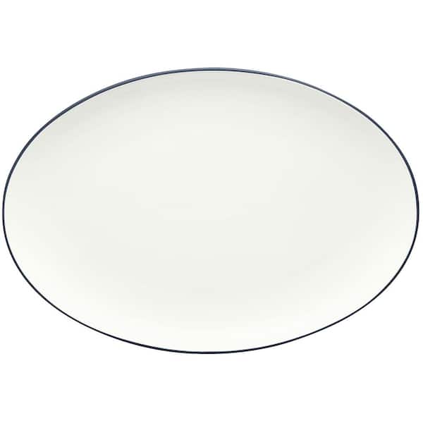 Colorwave Navy 16 in. (Dark Blue) Stoneware Oval Platter
