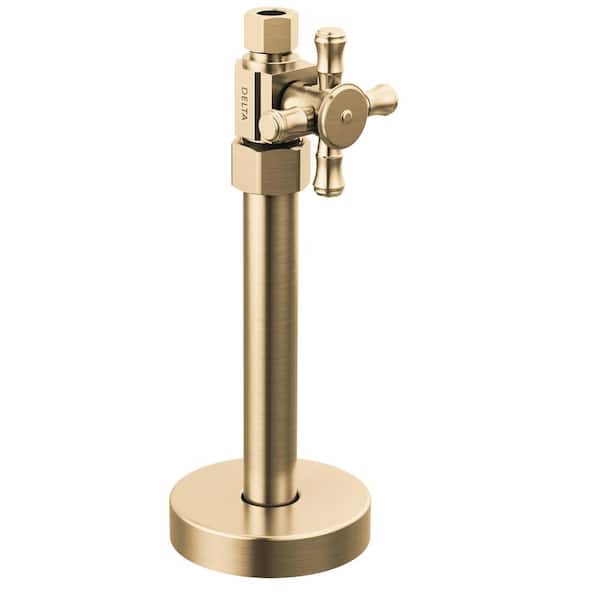 1/2 in. x 7.63 in. L Champagne Bronze Brass Straight Supply Stop Valve