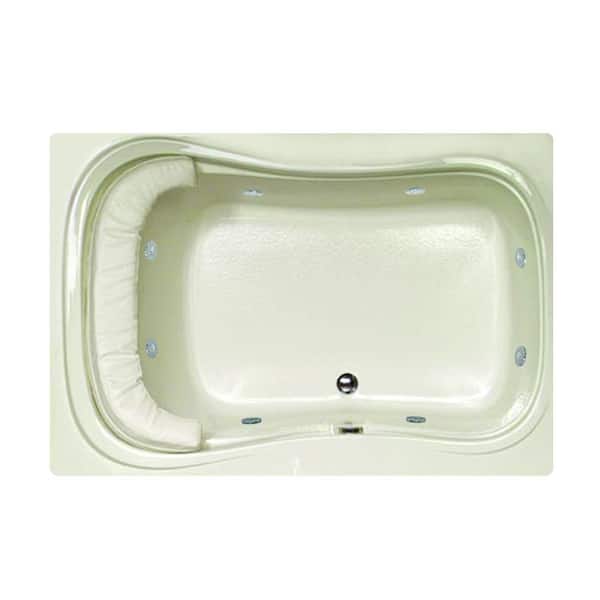 Hydro Systems Lancing 60 in. Acrylic Rectangular Drop-in Whirlpool and Air Bath Bathtub in Biscuit