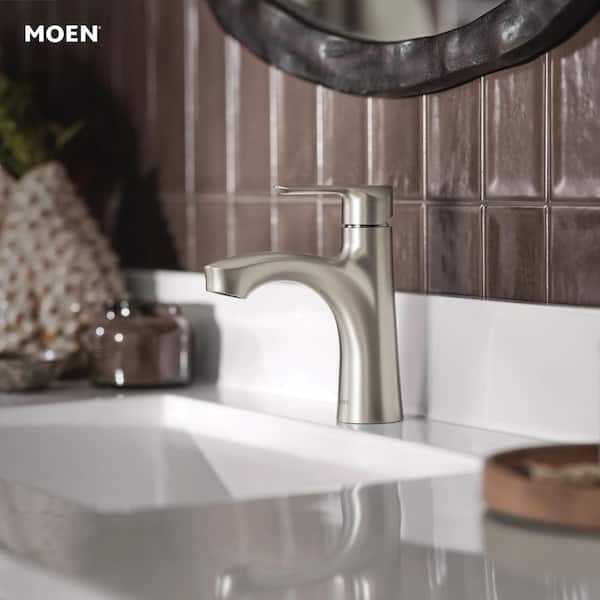 Findlay Single-Handle Single-Hole Bathroom Faucet in Spot Resist Brushed Nickel