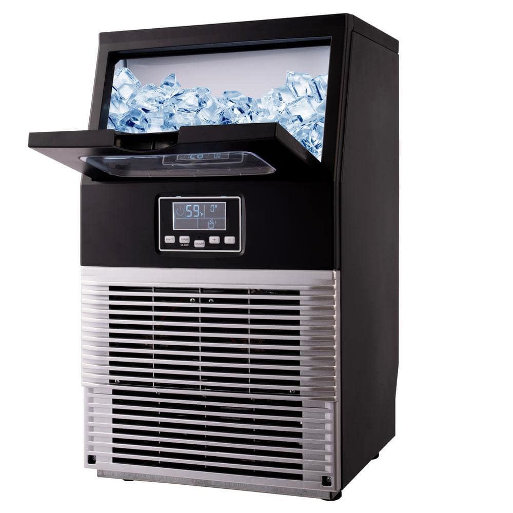 Elexnux 44 lbs. Freestanding Ice Maker in Black, Auto Self